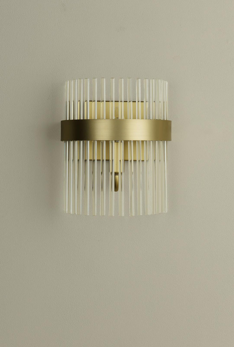 Laura Ashley Alexa Wall Light Glass and Matt Antique Brass • LA3756656-Q