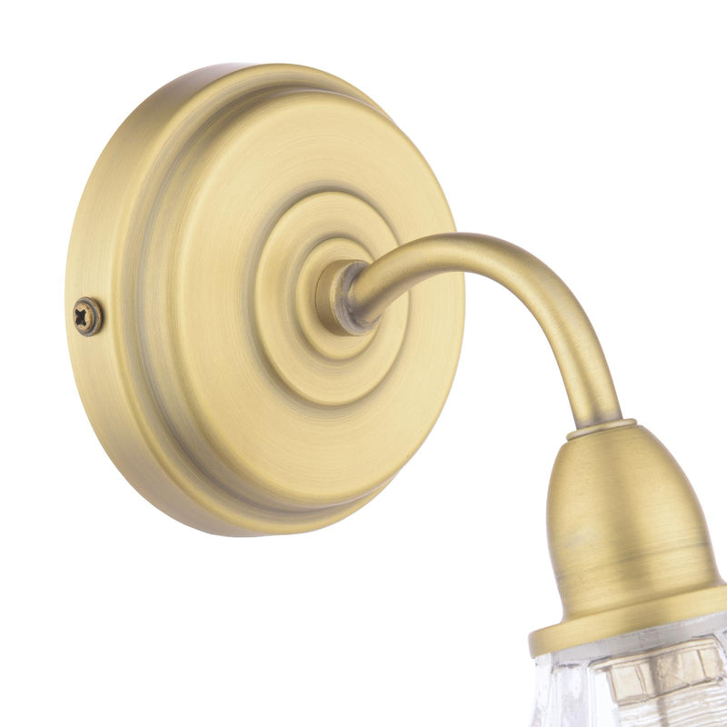 Laura Ashley Kerswell Wall Light Matt Antique Brass and Glass • LA3756659-Q
