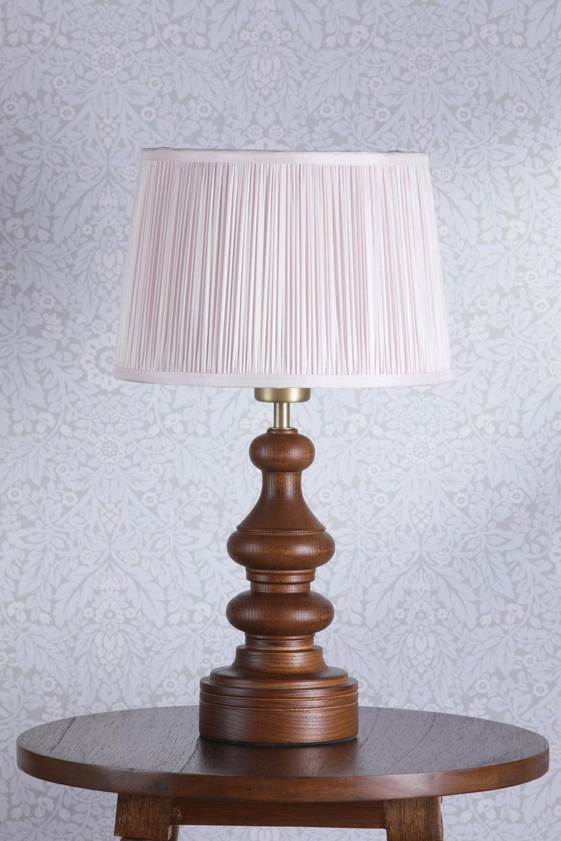 Laura Ashley Millbrook Table Lamp Dark Wood and Industrial Brass Base Only • LA3756660-Q