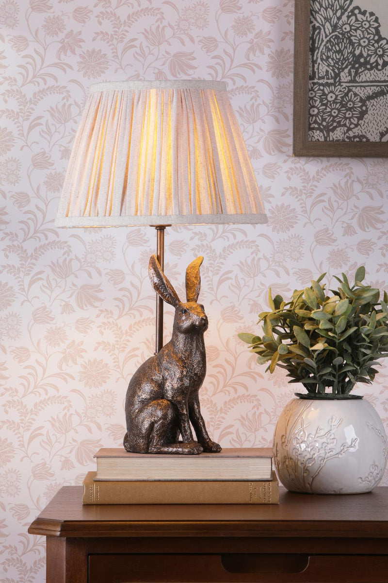 Laura Ashley Hare Table Lamp Antique Bronze With Shade • LA3756663-Q