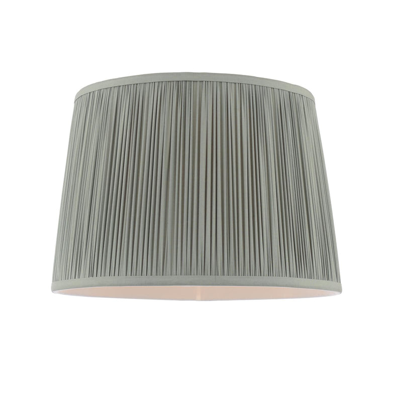 Laura Ashley Hemsley Green 100% Silk Tapered Drum Shade 30cm/12 inch • LA3756666-Q