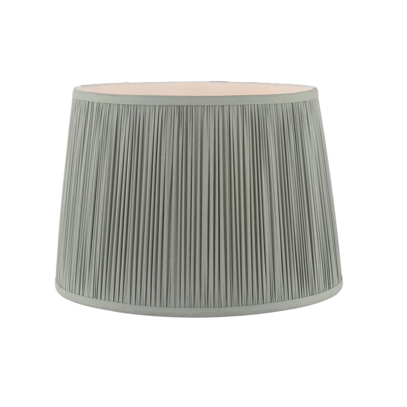 Laura Ashley Hemsley Green 100% Silk Tapered Drum Shade 30cm/12 inch • LA3756666-Q
