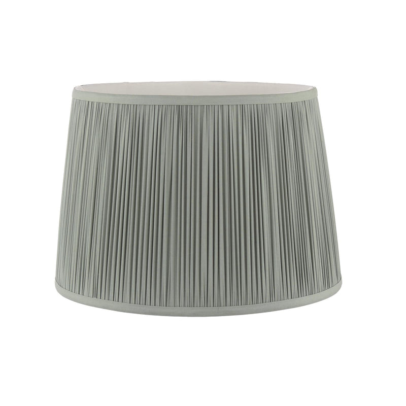 Laura Ashley Hemsley Green 100% Silk Tapered Drum Shade 30cm/12 inch • LA3756666-Q