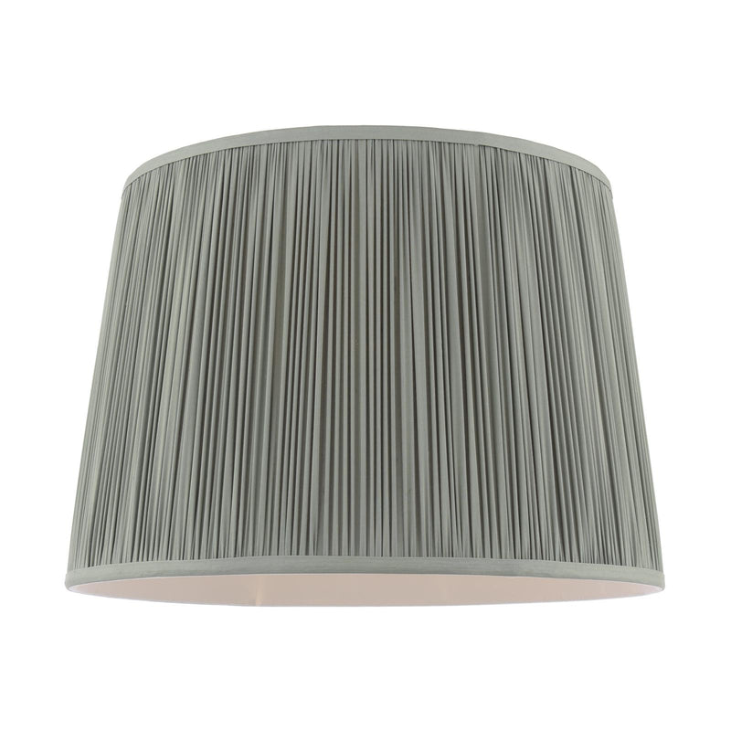 Laura Ashley Hemsley Green 100% Silk Tapered Drum Shade 40cm/16 inch • LA3756667-Q