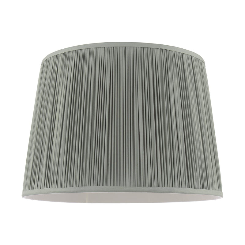 Laura Ashley Hemsley Green 100% Silk Tapered Drum Shade 40cm/16 inch • LA3756667-Q