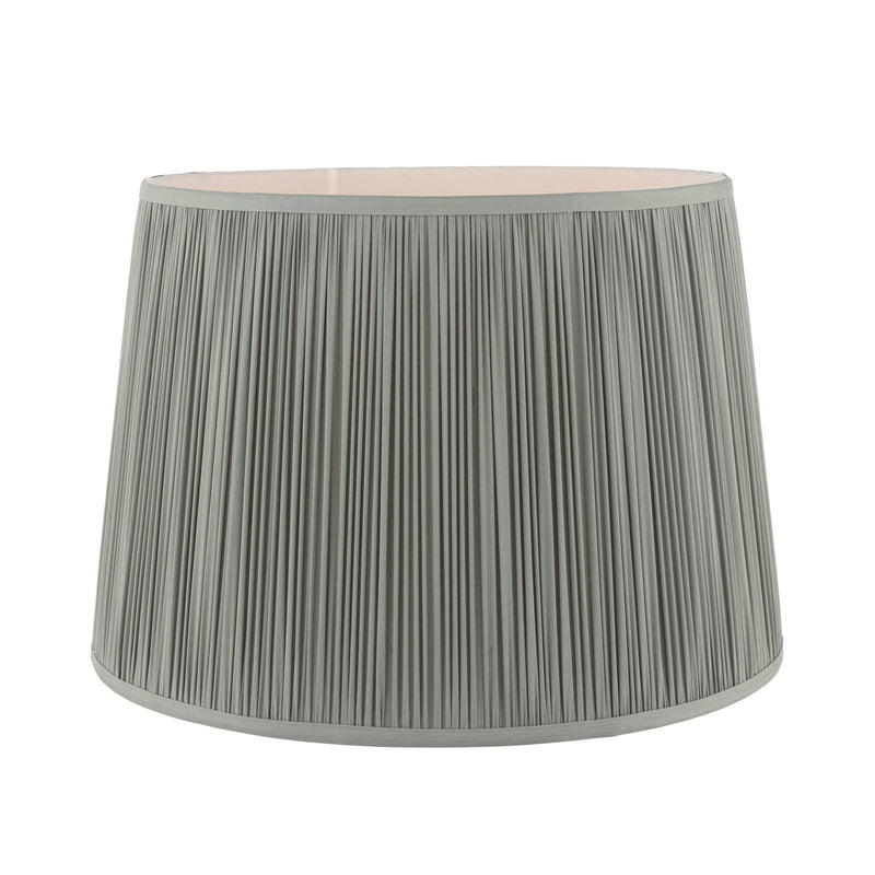 Laura Ashley Hemsley Green 100% Silk Tapered Drum Shade 40cm/16 inch • LA3756667-Q