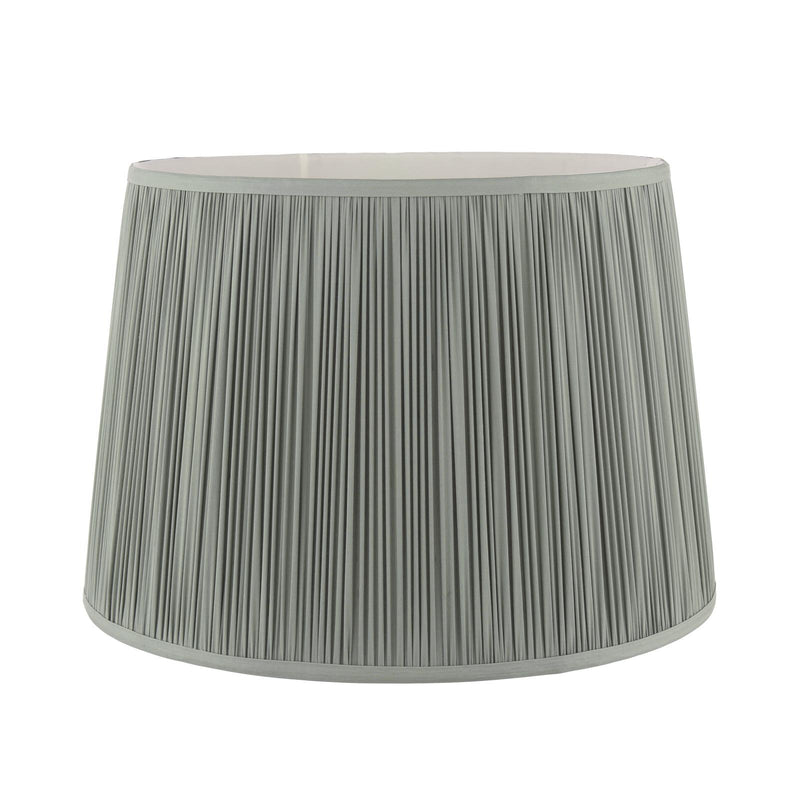 Laura Ashley Hemsley Green 100% Silk Tapered Drum Shade 40cm/16 inch • LA3756667-Q