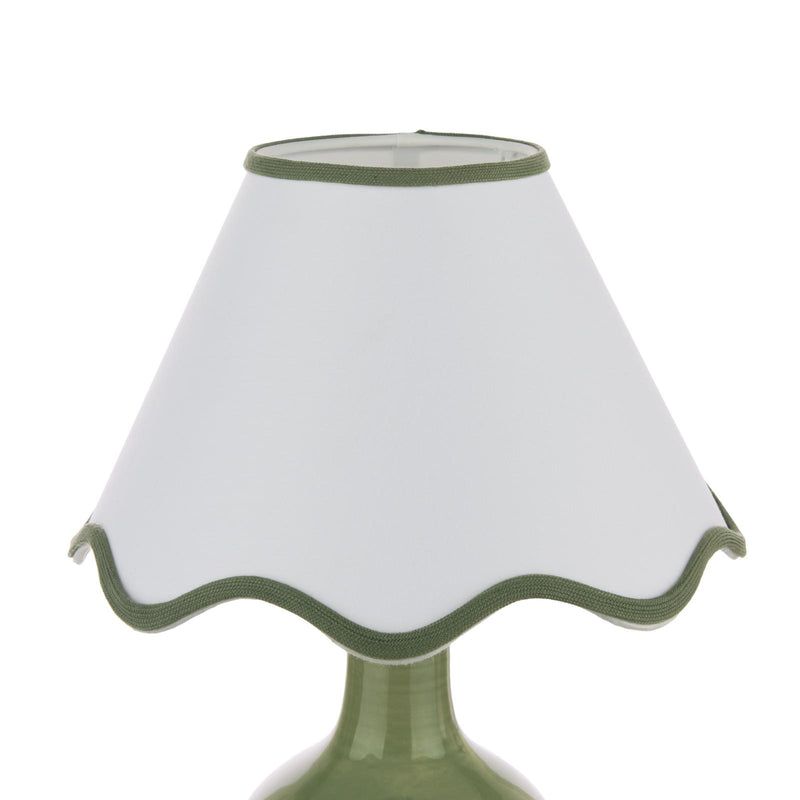 Laura Ashley Bramhope Table Lamp Green Ceramic With Shade • LA3756668-Q