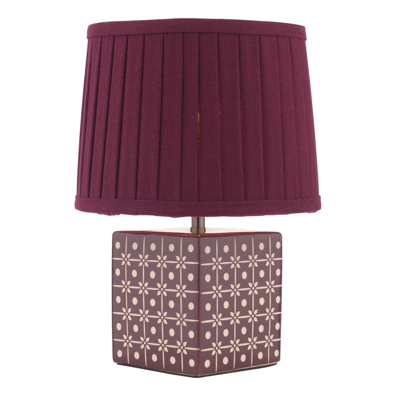 Laura Ashley Claudina Table Lamp Purple Ceramic and Antique Brass With Shade • LA3756670-Q