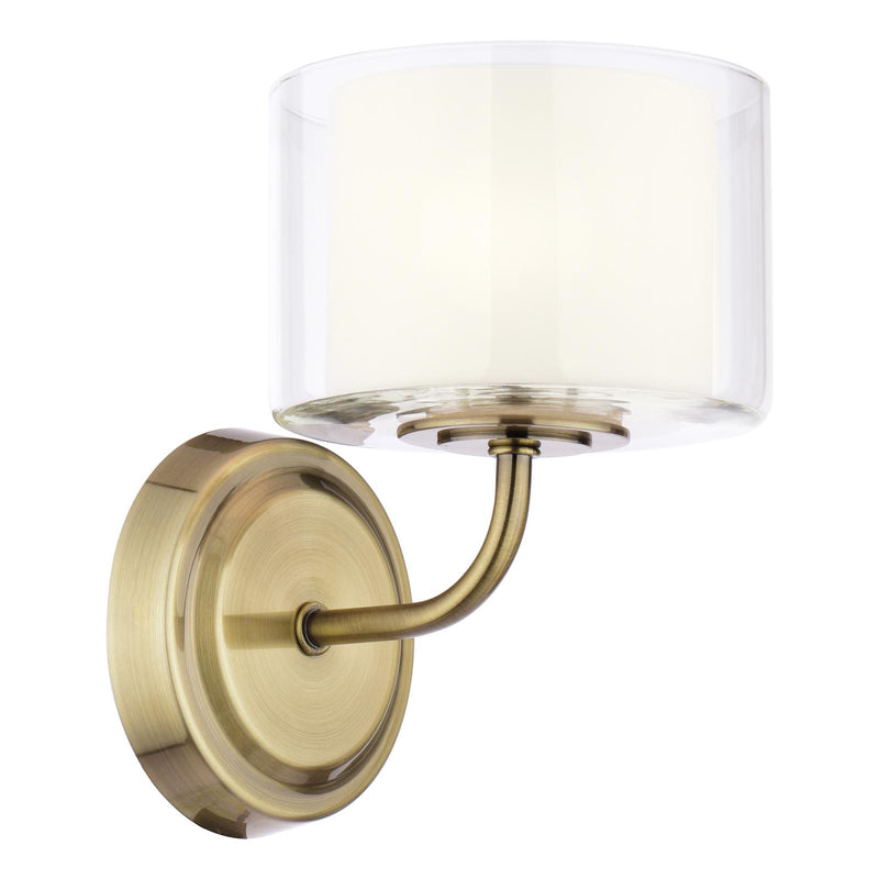Laura Ashley Southwell Wall Light Antique Brass and Opal Glass • LA3756673-Q