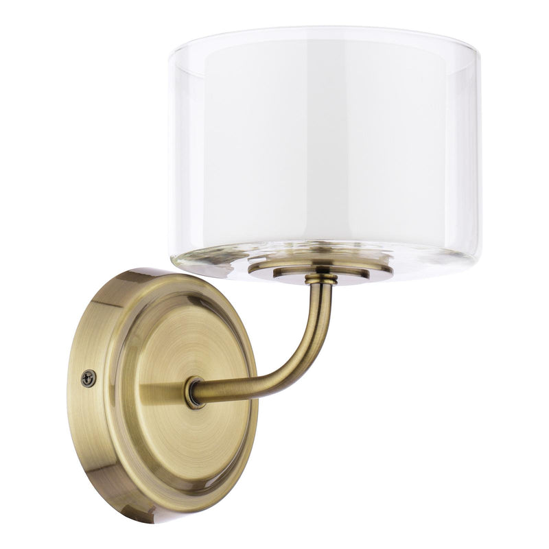 Laura Ashley Southwell Wall Light Antique Brass and Opal Glass • LA3756673-Q