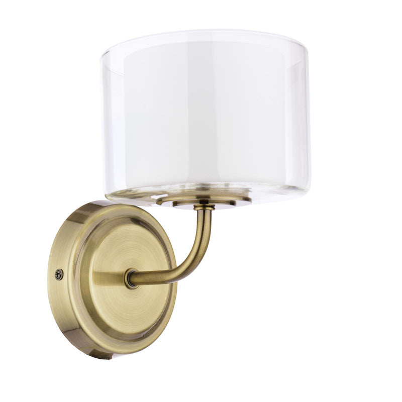 Laura Ashley Southwell Wall Light Antique Brass and Opal Glass • LA3756673-Q
