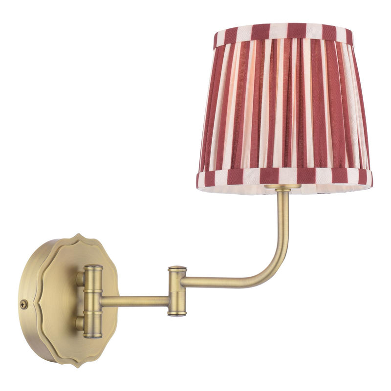 Laura Ashley Denwick Wall Light Matt Antique Brass With Shade • LA3756674-Q