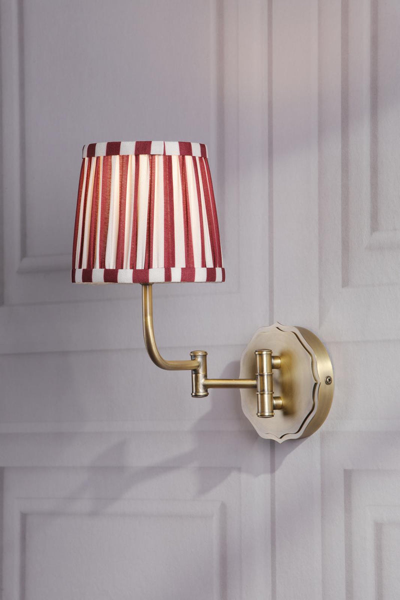 Laura Ashley Denwick Wall Light Matt Antique Brass With Shade • LA3756674-Q