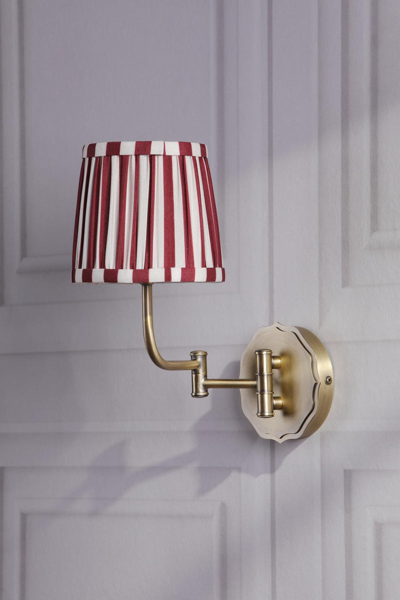 Laura Ashley Denwick Wall Light Matt Antique Brass With Shade • LA3756674-Q