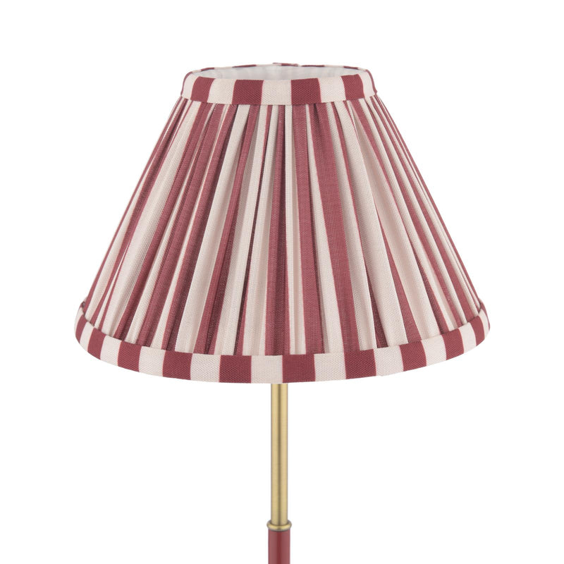 Laura Ashley Denwick Table Lamp Matt Antique Brass and Satin Red With Shade • LA3756675-Q