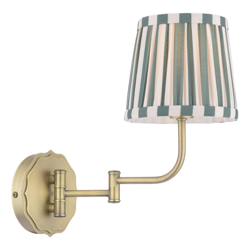 Laura Ashley Denwick Wall Light Matt Antique Brass With Shade • LA3756676-Q