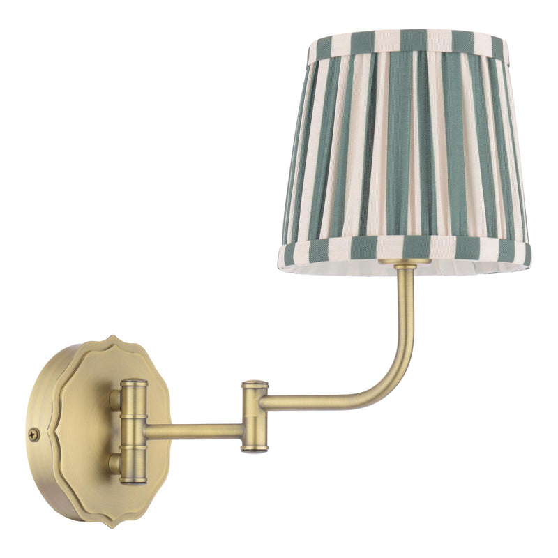 Laura Ashley Denwick Wall Light Matt Antique Brass With Shade • LA3756676-Q