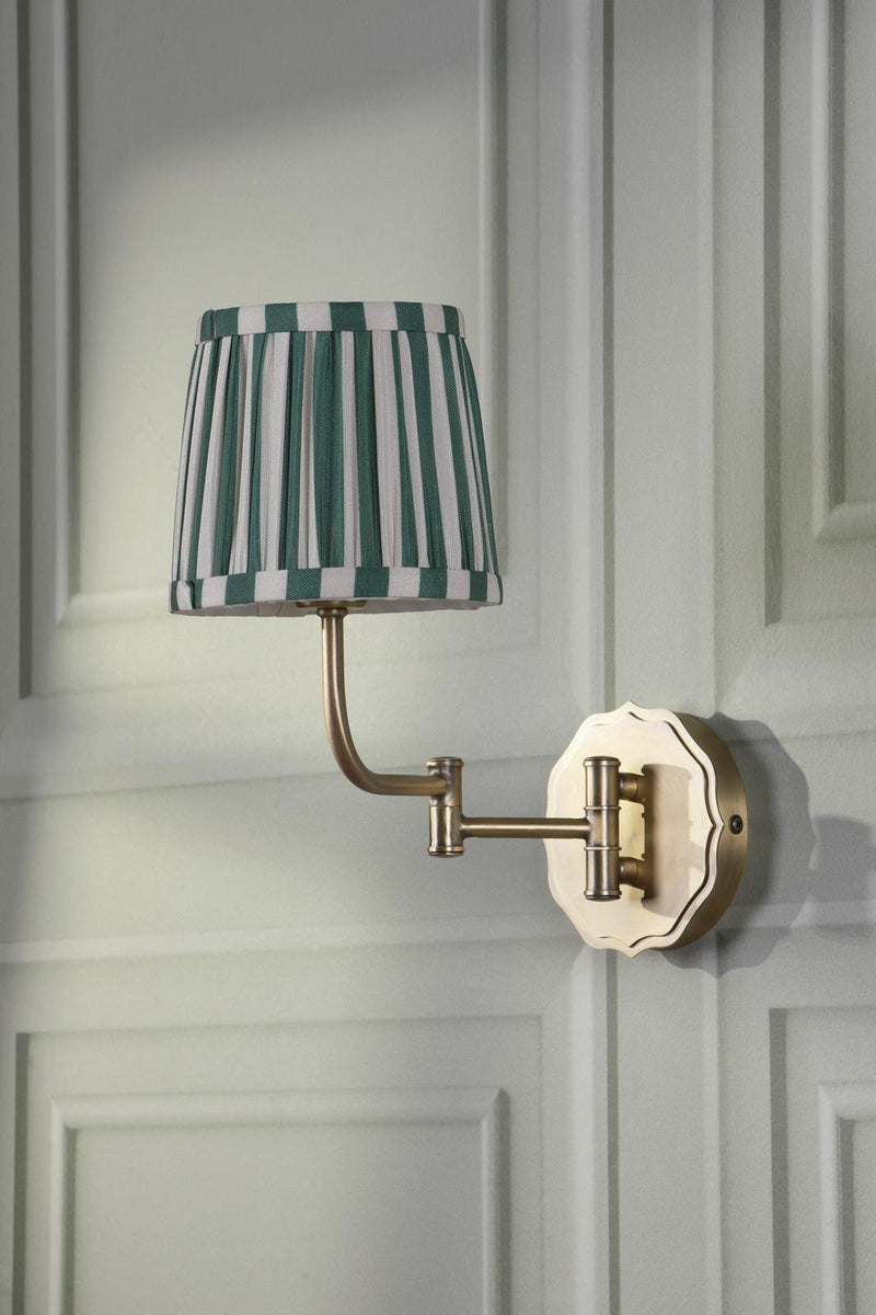 Laura Ashley Denwick Wall Light Matt Antique Brass With Shade • LA3756676-Q