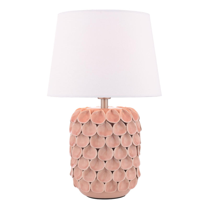 Laura Ashley Marwick Table Lamp Pink Ceramic and Brushed Silver With Shade • LA3756678-Q