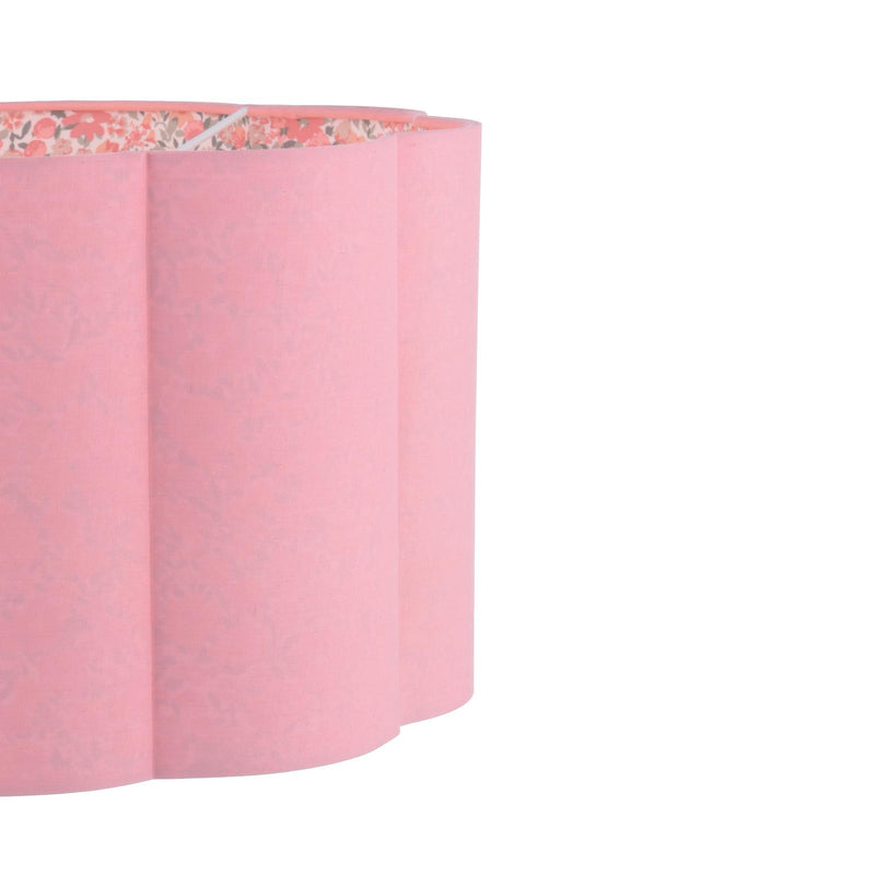Laura Ashley Loveston Pink Cotton Scalloped Shade 38cm • LA3756680-Q