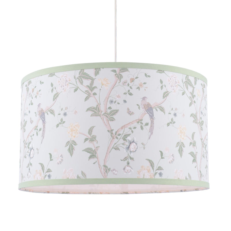 Laura Ashley Summer Palace Eau De Nil Green Cotton Drum Shade 38cm • LA3756681-Q