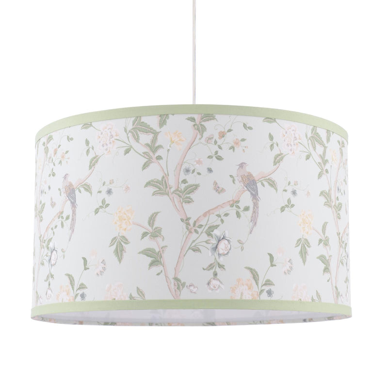 Laura Ashley Summer Palace Eau De Nil Green Cotton Drum Shade 38cm • LA3756681-Q