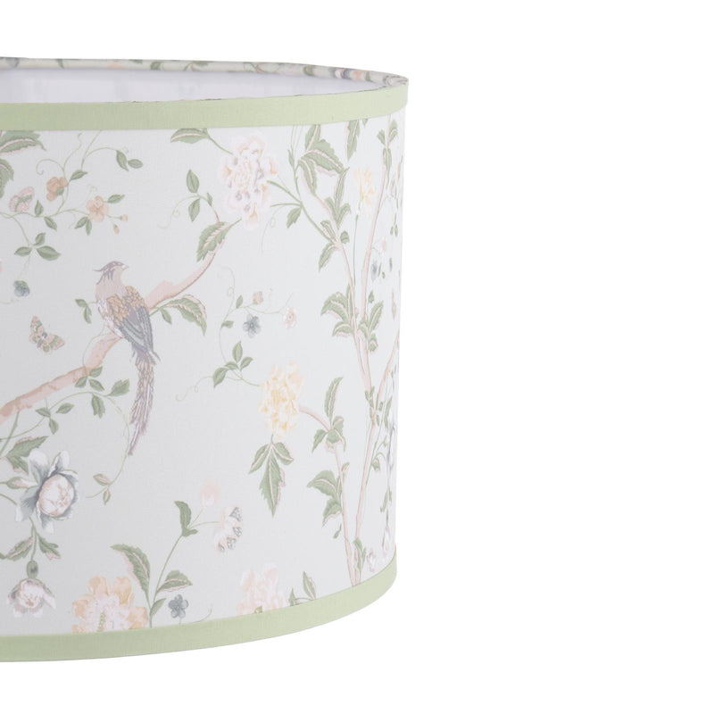 Laura Ashley Summer Palace Eau De Nil Green Cotton Drum Shade 38cm • LA3756681-Q
