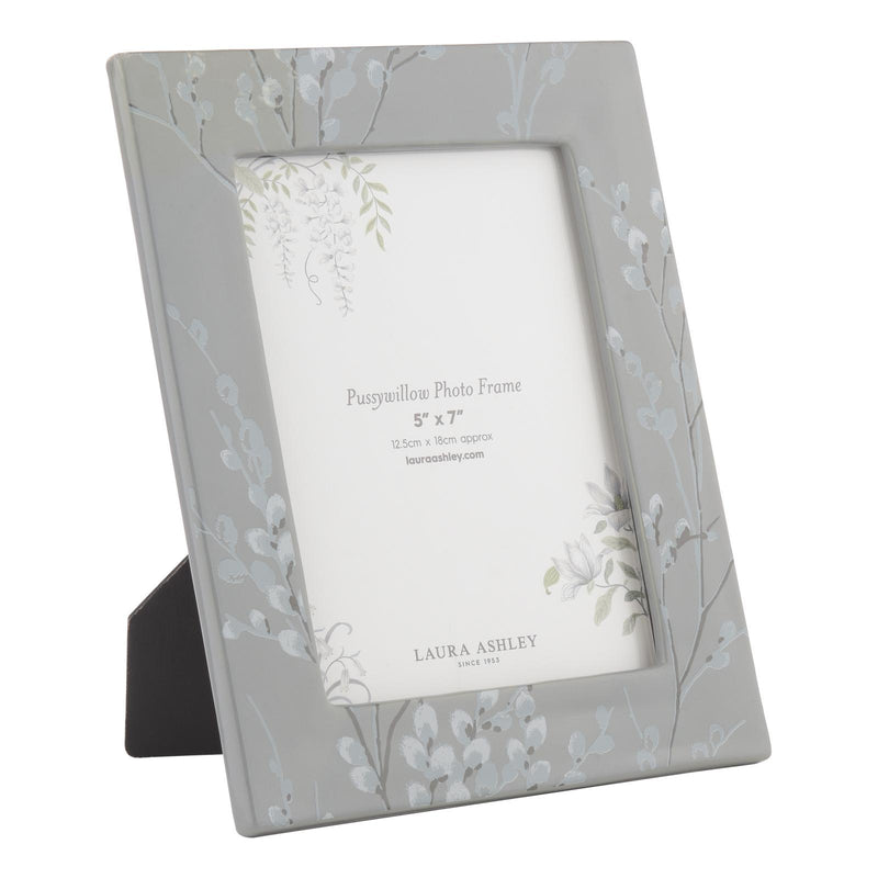 Laura Ashley Pussywillow Photo Frame Grey Ceramic 5" x 7" • LA3756695-Q