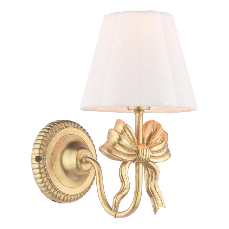 Laura Ashley Larkfield Wall Light Antique Gold With Shade • LA3756698-Q