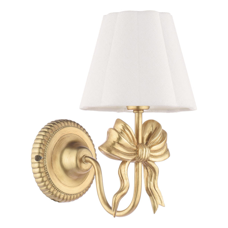 Laura Ashley Larkfield Wall Light Antique Gold With Shade • LA3756698-Q
