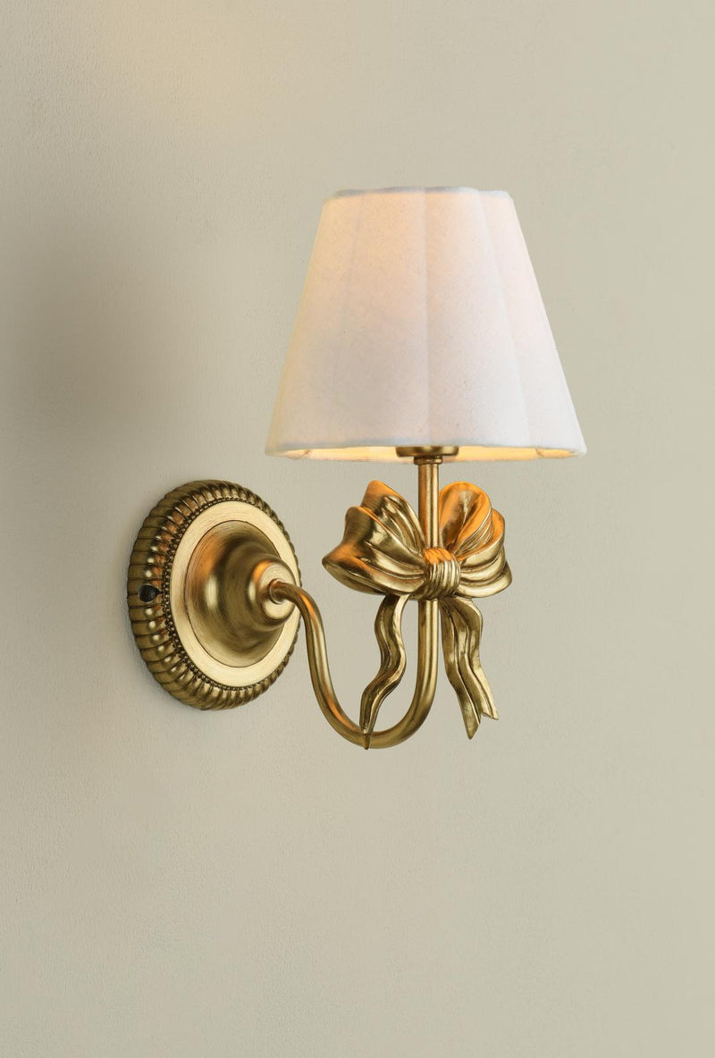 Laura Ashley Larkfield Wall Light Antique Gold With Shade • LA3756698-Q