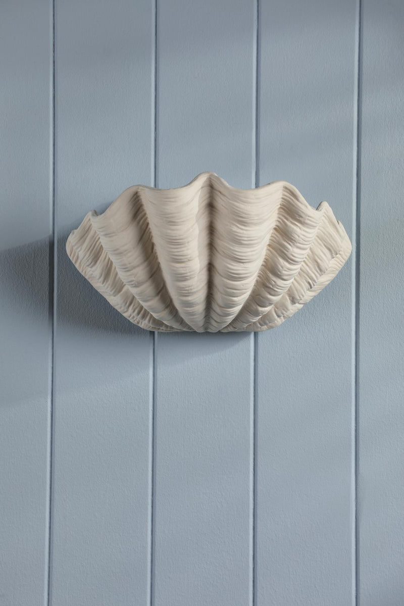Laura Ashley Shell Wall Washer White Ceramic • LA3756703-Q