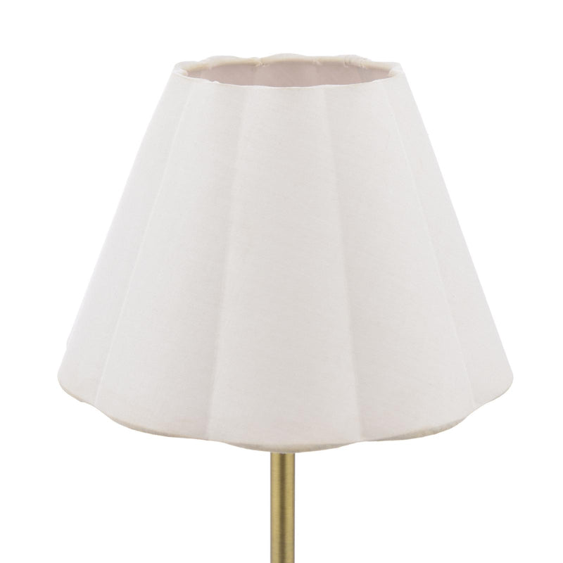 Laura Ashley Erin Rechargeable Table Lamp Matt Antique Brass With Shade LED • LA3756704-Q