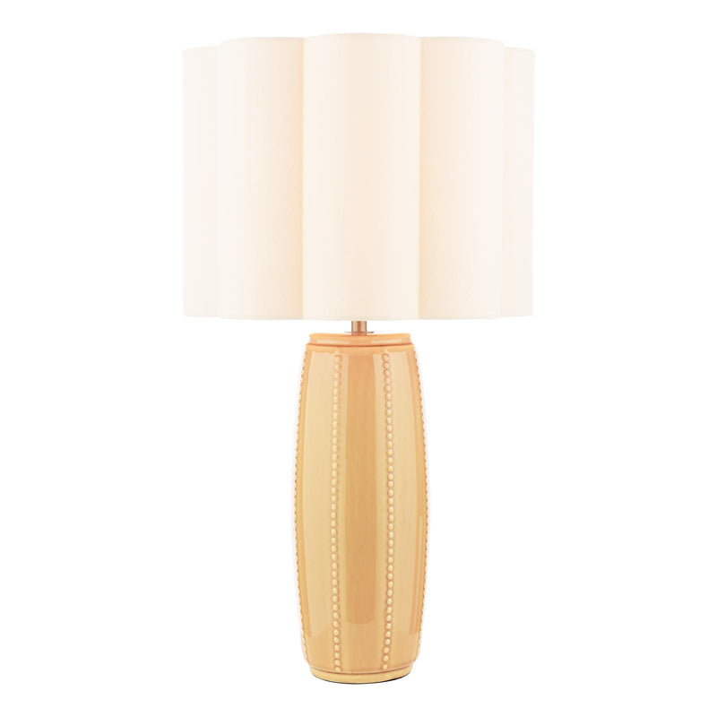 Laura Ashley Littleton Table Lamp Yellow Ceramic and Antique Brass With Shade • LA3756705-Q