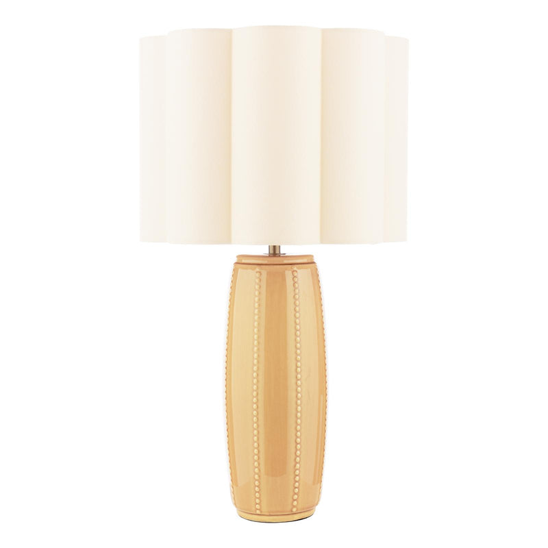 Laura Ashley Littleton Table Lamp Yellow Ceramic and Antique Brass With Shade • LA3756705-Q