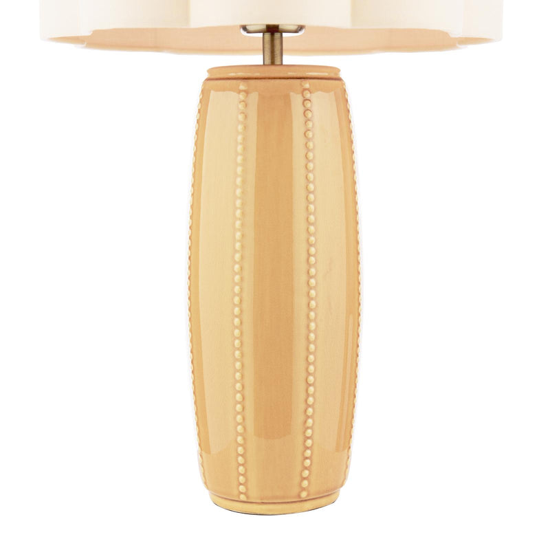 Laura Ashley Littleton Table Lamp Yellow Ceramic and Antique Brass With Shade • LA3756705-Q