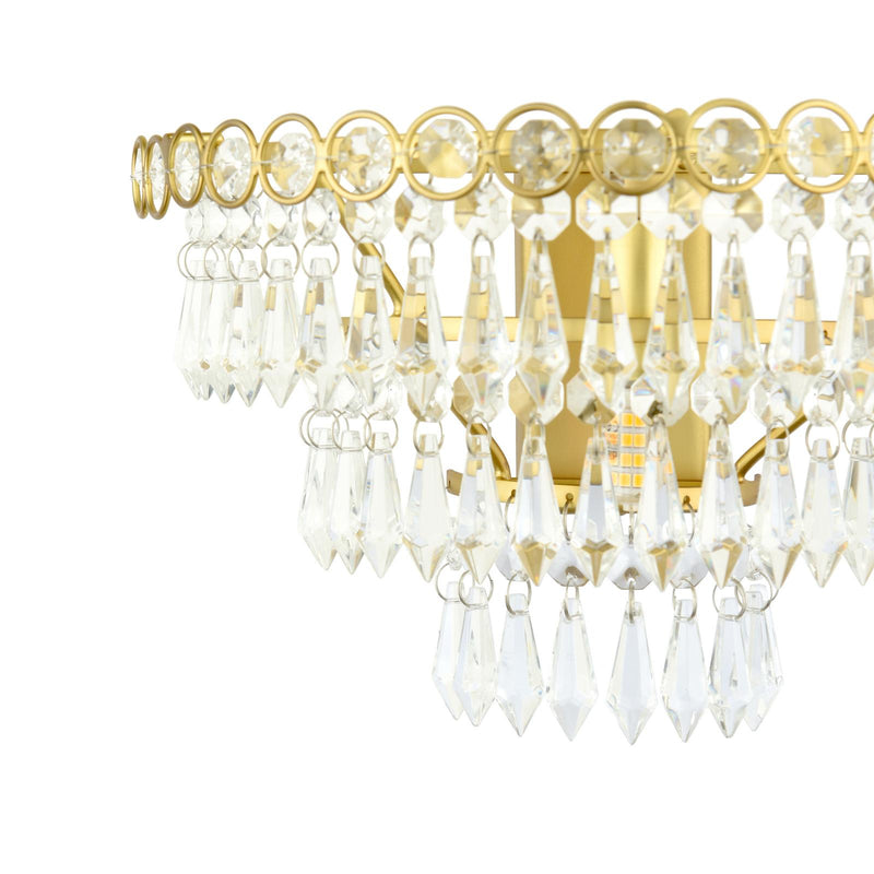 Laura Ashley Enid Wall Light Faceted Glass and Matt Antique Brass • LA3756714-Q