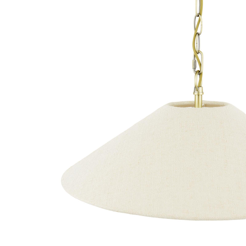 Laura Ashley Harland 5 Light Pendant Matt Antique Brass With Shade • LA3756723-Q