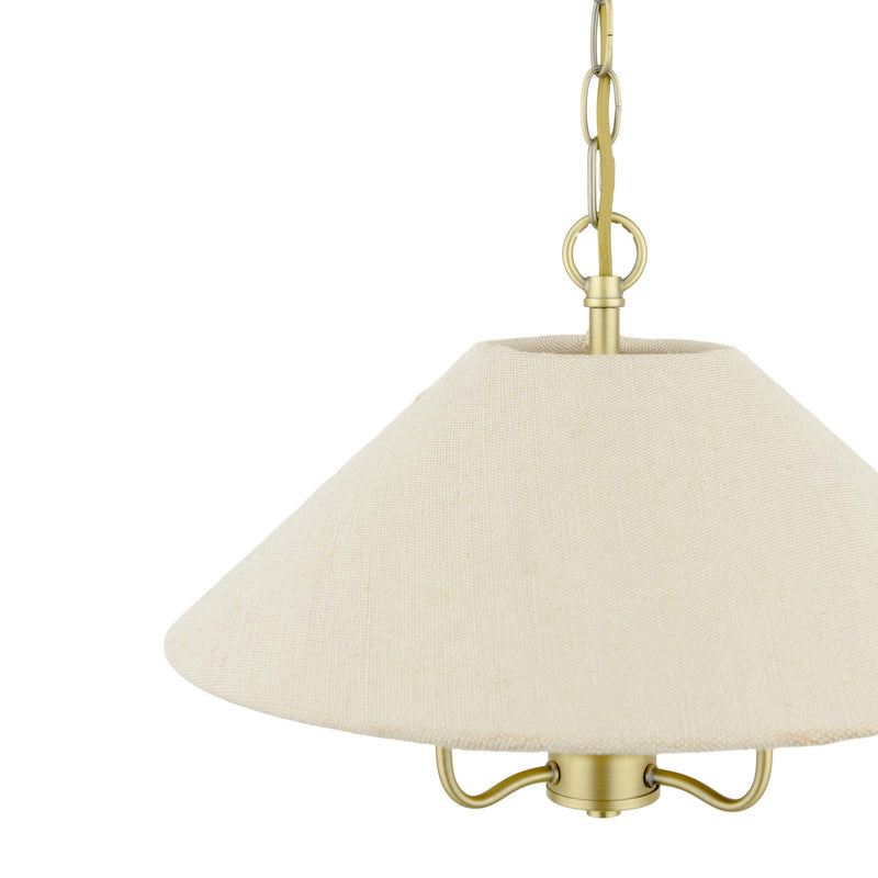 Laura Ashley Harland 3 Light Pendant Matt Antique Brass With Shade • LA3756724-Q