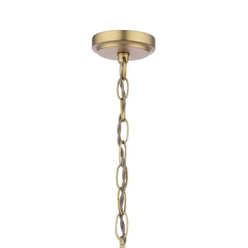 Laura Ashley Durford Large Pendant Matt Antique Brass and White • LA3756726-Q