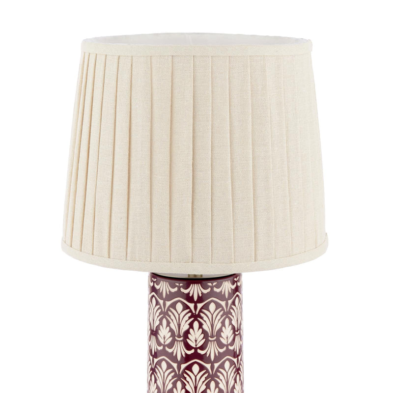 Laura Ashley Medlock Table Lamp Purple Ceramic and Antique Brass With Shade • LA3756732-Q