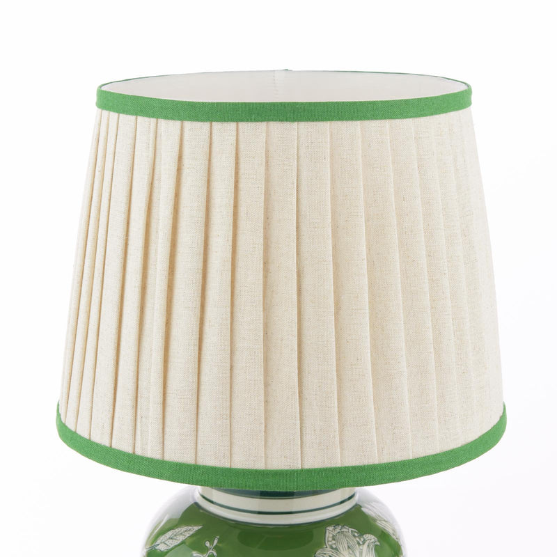 Laura Ashley Colwich Table Lamp Green Ceramic and Antique Brass With Shade • LA3756733-Q