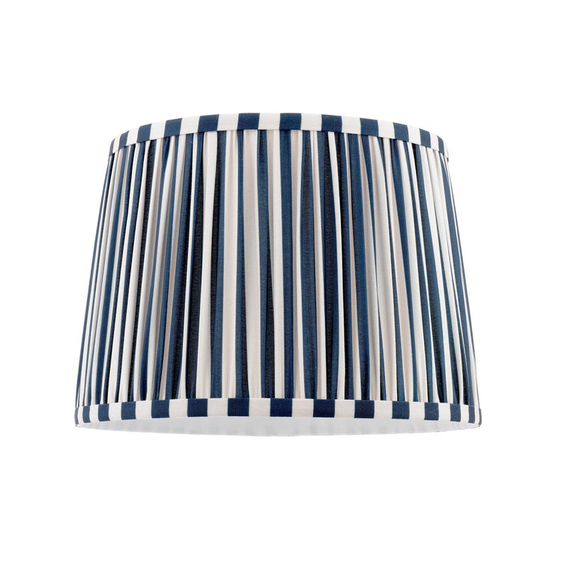 Laura Ashley Denwick Blue Cotton Tapered Drum Shade 30cm/12 inch • LA3756736-Q