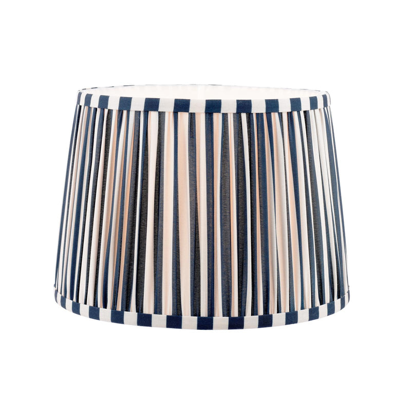 Laura Ashley Denwick Blue Cotton Tapered Drum Shade 30cm/12 inch • LA3756736-Q