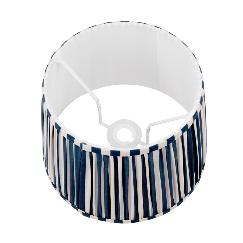 Laura Ashley Denwick Blue Cotton Tapered Drum Shade 30cm/12 inch • LA3756736-Q
