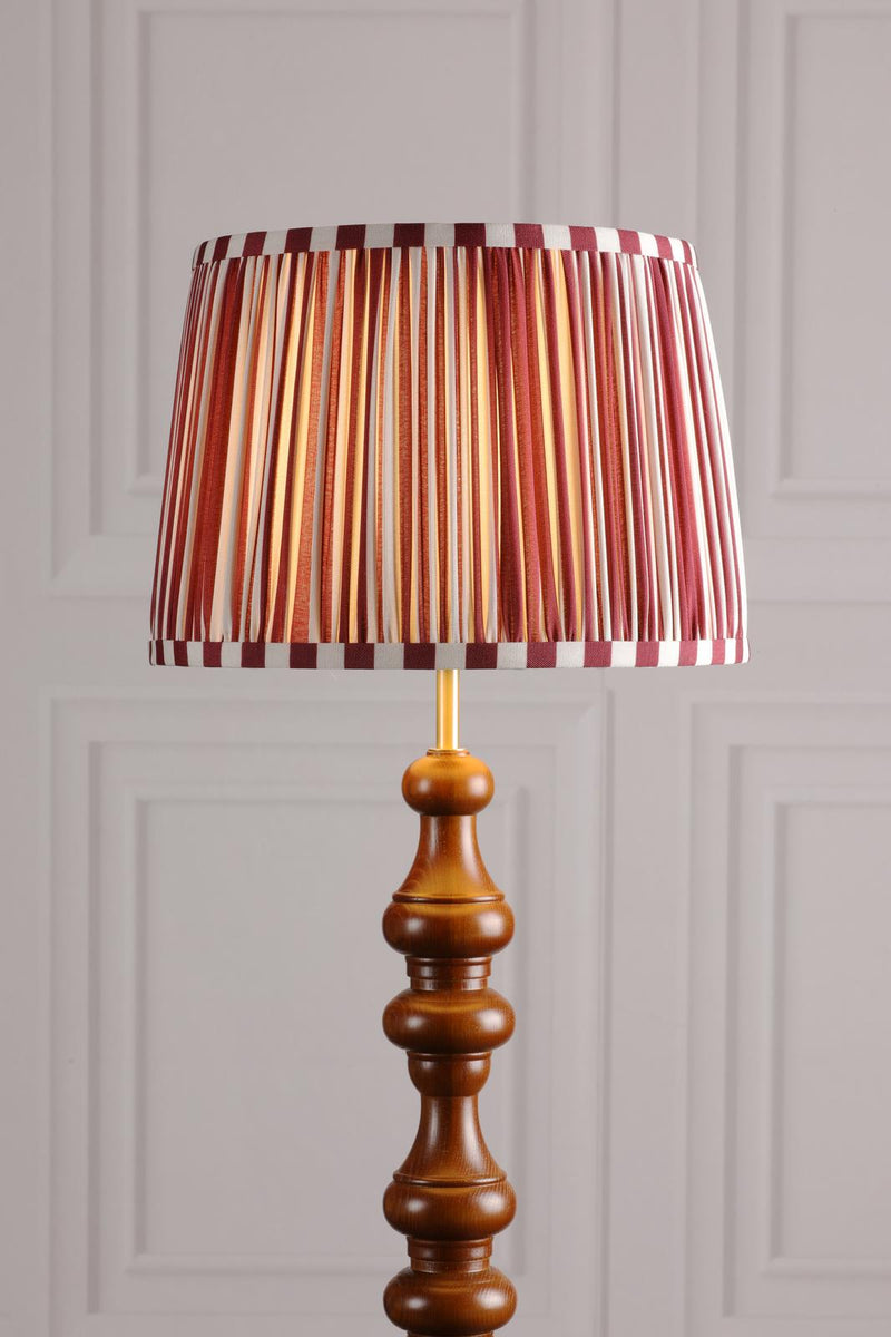 Laura Ashley Denwick Red Cotton Tapered Drum Shade 30cm/12 inch • LA3756737-Q