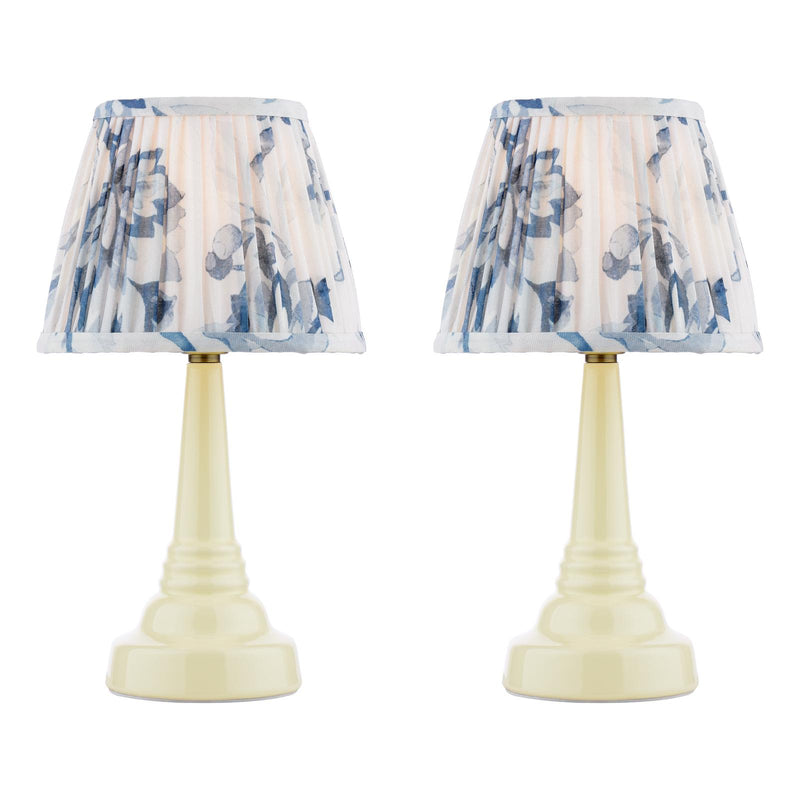 Laura Ashley Adwick Twin Pack Table Lamp Cream Ceramic With Shade • LA3756739-Q