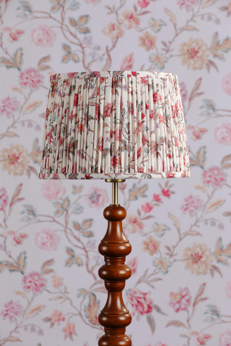 Laura Ashley Lingmell Trail Cream Cotton Tapered Drum Shade 30cm/12 inch • LA3756740-Q