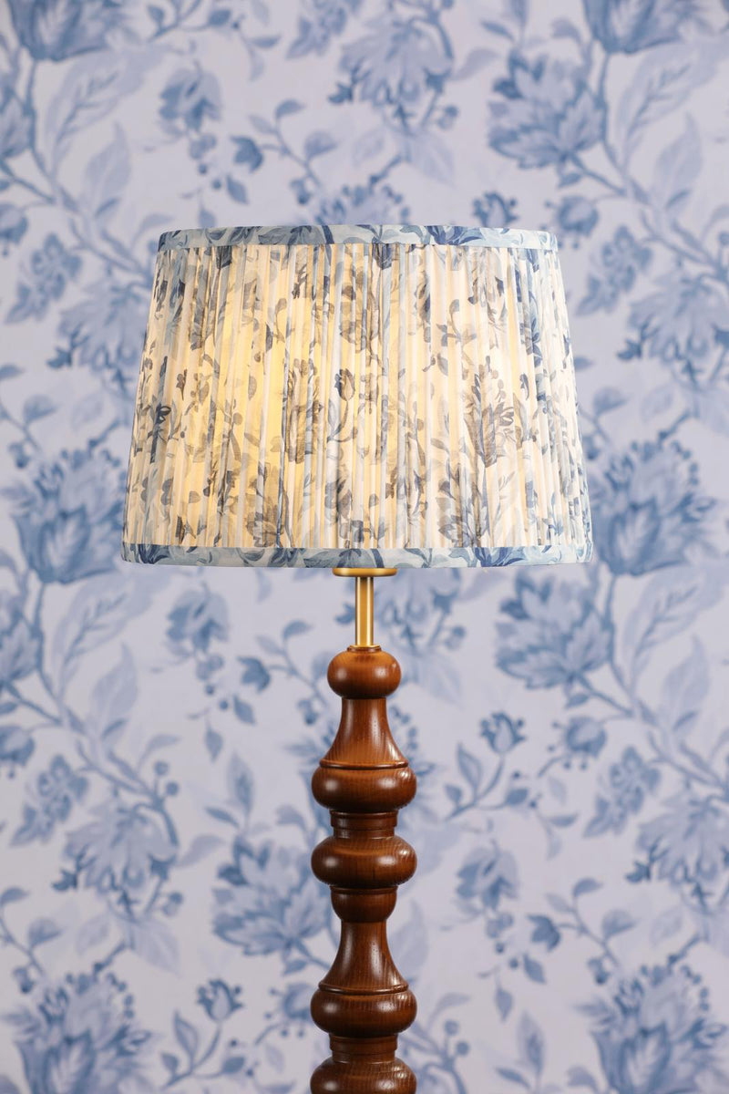 Laura Ashley Adwick Trail Blue Cotton Tapered Drum Shade 30cm/12 inch • LA3756741-Q